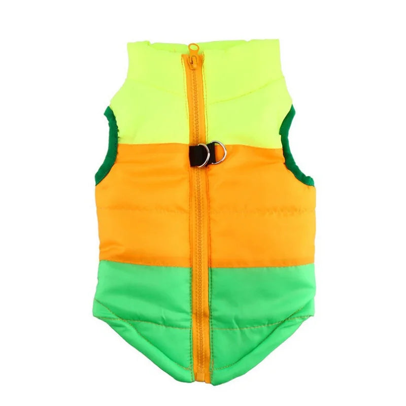 Striped Puffer Jacket - Back Zip