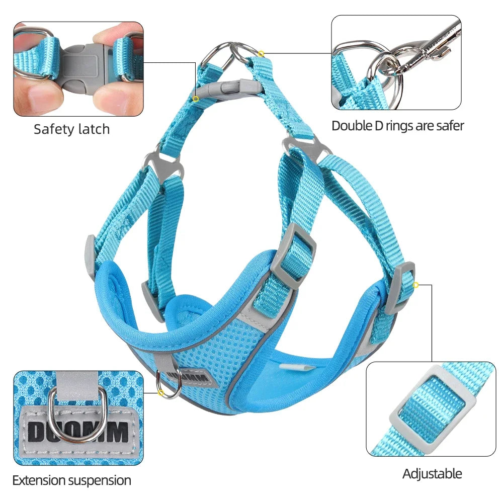 Reflective Harness Leash Set