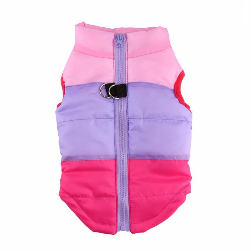 Striped Puffer Jacket - Back Zip